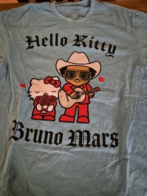 Bruno Mars Hello Kitty Romantic Tour T-Shirt Size L