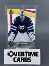 2015-16 Upper Deck Series 1 Connor Hellebuyck Young Guns #214 Rookie Card (RC). rookie card picture