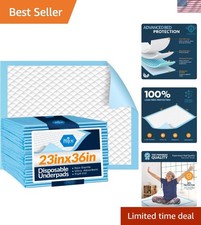 Disposable Underpads 23'' X 36'' 25-Count Incontinence Pads, Chux, Bed Covers...