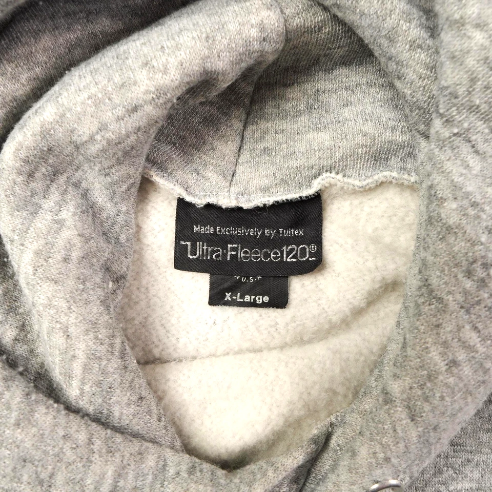 Sudadera con Capucha Vintage Años 80 Para Hombre Grande XL Gris Raglán Sudadera Tultex Ultra Polar 120 Foto 4 de 4