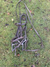 Brown Double Bridle - Cob With 5 1/2 Bits