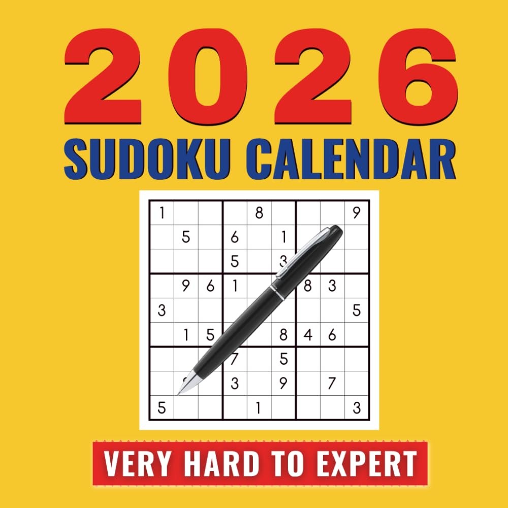 Sudoku Calendar 2026 Page a Day: 365 Puzzles