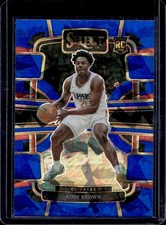 2023-24 Panini Select Kobe Brown RC Blue Cracked Ice Prizm Rookie Concourse #79