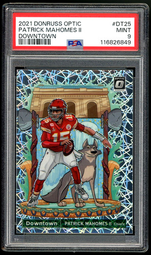 Patrick Mahomes II #DT-25 2021 Panini Donruss Optic Downtown card
