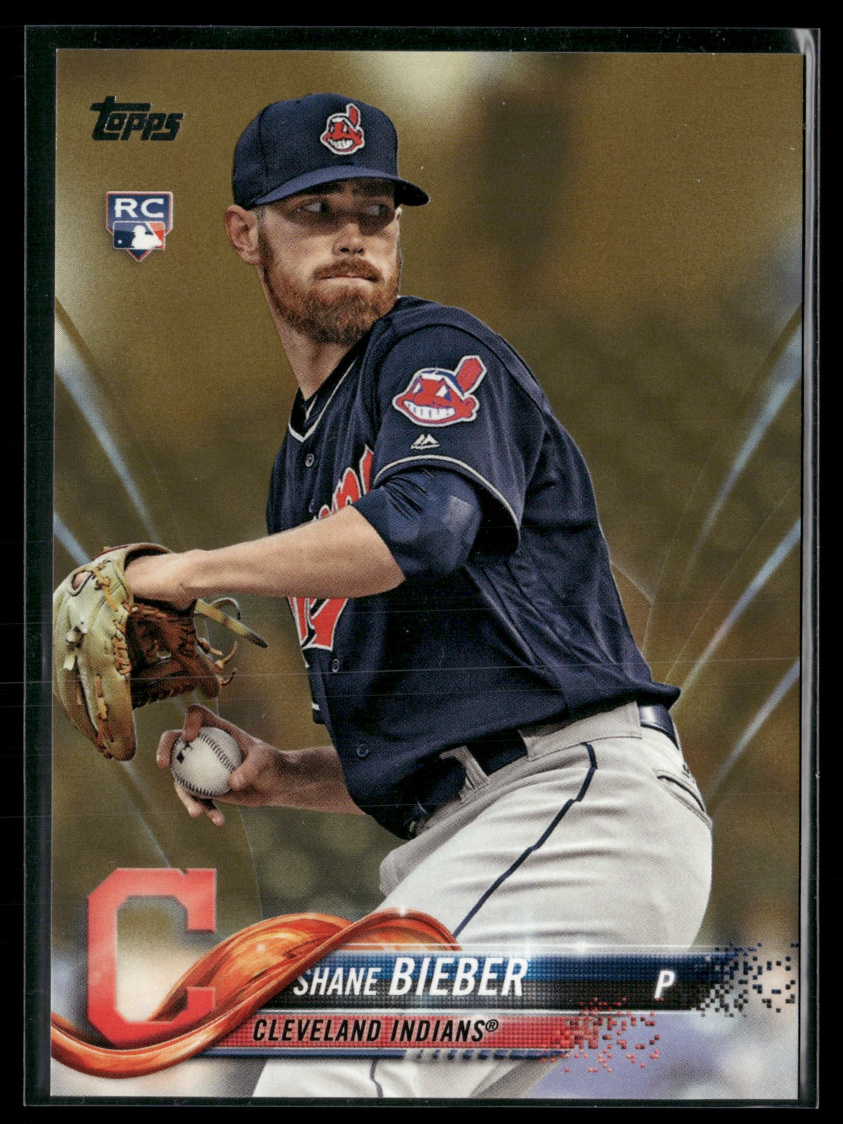 2018 Topps Update #US198 Shane Bieber Gold #/2018