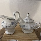 VTG Johann Haviland Bavaria Germany Fine China Creamer Sugar  Floral 4 saucers — photo 2