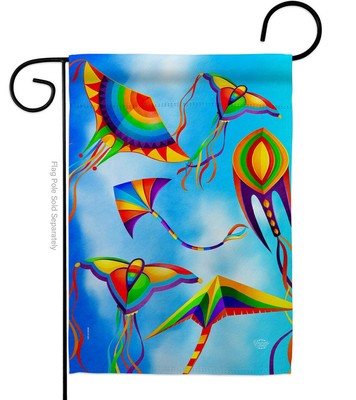 Kite in Sky Garden Flag Summer Fun The Sun Beach Pool Luau Tropical Party Sea...