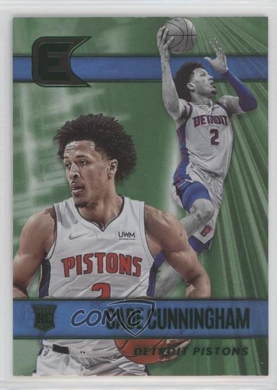 2021-22 Panini Chronicles Essentials Green Cade Cunningham #335 Rookie RC 11n6