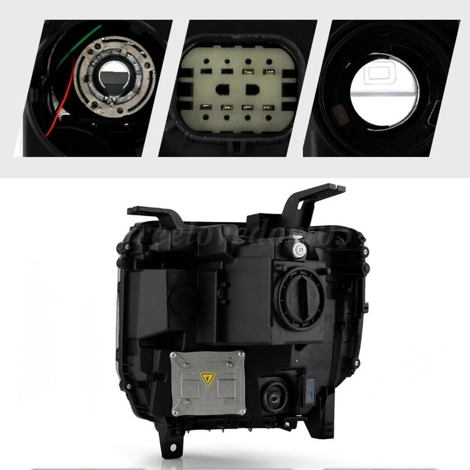 For 2016-2018 GMC Sierra 1500 HID/Xenon w/ LED DRL Projector Pair Headlights Foto 3 de 4