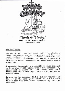 1990 QSL: Radio Galaxy International "free radio"