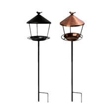 Standing Bird Feeder Tray Iron Birdbath for Yard Courtyard Backyard