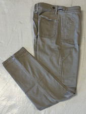 Democracy Ab Technology Pants Size 6 Utility Jeans Khaki Hi Rise Straight Leg