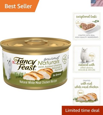 Purina Gourmet Naturals Adult Wet Cat Food - White Meat Chicken in Gravy 12 Pack