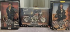 Barbie Harley-Davidson Collector Edition Dolls Motorcycle Playset Lot
