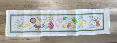 Vintage Needleworks of Cape Cod Sea Life Hand Painted Needlepoint Canvas 42.5''