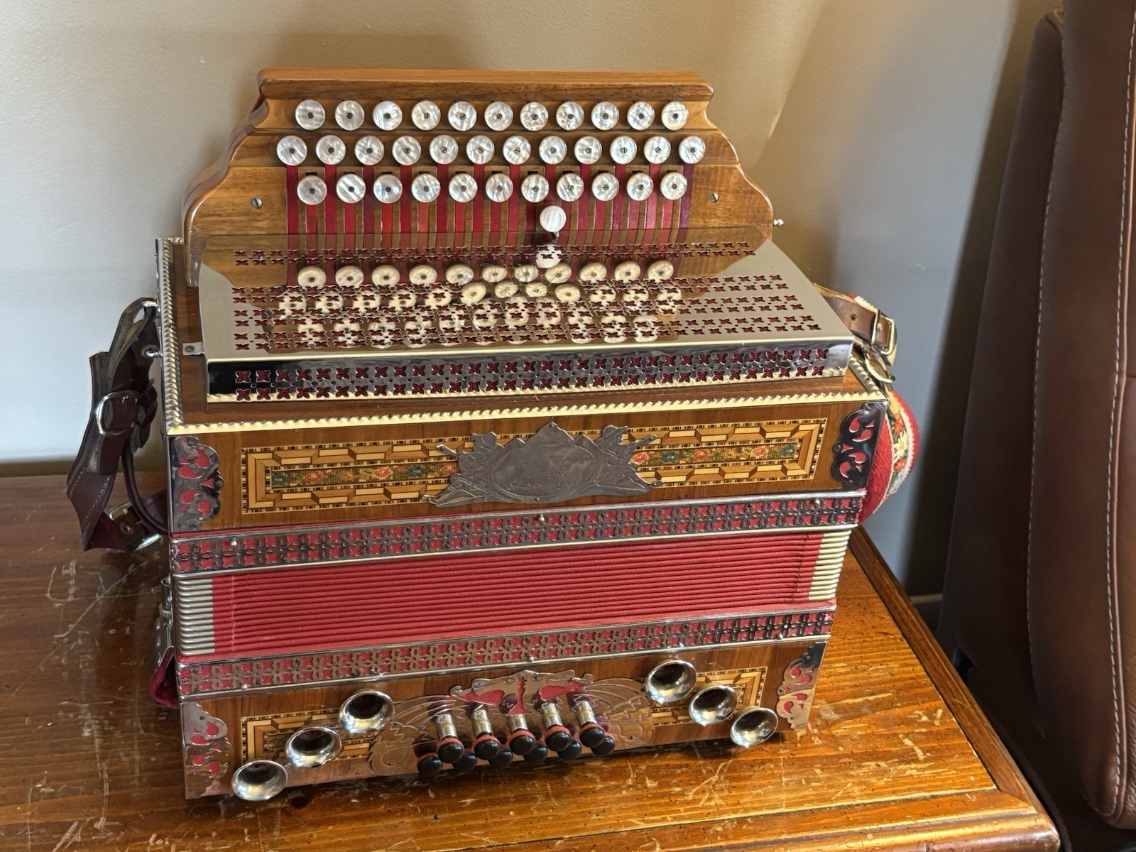 Slovenian Melodija 3 Row Diatonic Button Box Accordion Steirische Harmonika CFBb