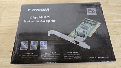 X-MEDIA 1-Port PCI 10/100/1000Mbps Gigabit Ethernet PCI Network Card