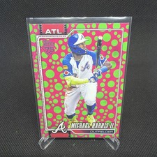 2026 Topps Series 1 MICHAEL HARRIS II EASTER HOLIDAY Polka Dots Pink/Green SP