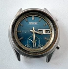 SEIKO 7016-7000 Automatic Chronograph Watch Vintage Mens Blue Dial 17 Jewels