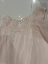 Vtg Radcliffe Lingerie Chiffon Nightgown medium M Excellent Baby doll girl pink