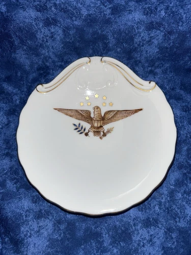 Vintage Federal Eagle Trinket Dish-Ceramic with Gold Trim-Made in Japan-#33025