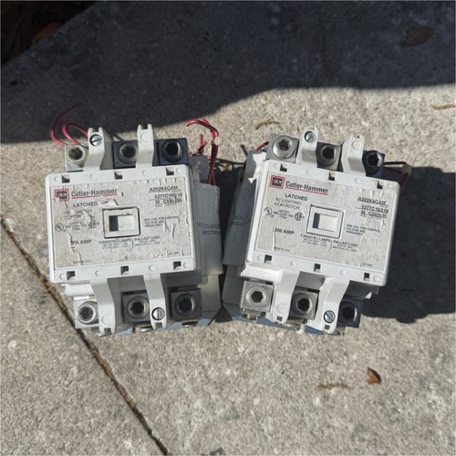 Cutler-Hammer Latched Lighting Contactor 3-Pole 200A AC A202K4CAM 5277C16G18