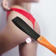 Unisex Flogger Whip Paddle Wooden Handle Bondage Spanking Slave Couples Flirt
