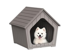 Small Dog House Indoor Outdoor Weatherproof Resin Durable Cozy Pet Shelter