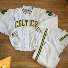 Pantaloni NBA Champion Boston Celtics Warmup con strappo anni 80 90 small top med
