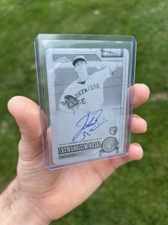 2026 Topps Chrome Jacob Misiorowski 1/1 Black Printing Plate Auto Rookie Auto