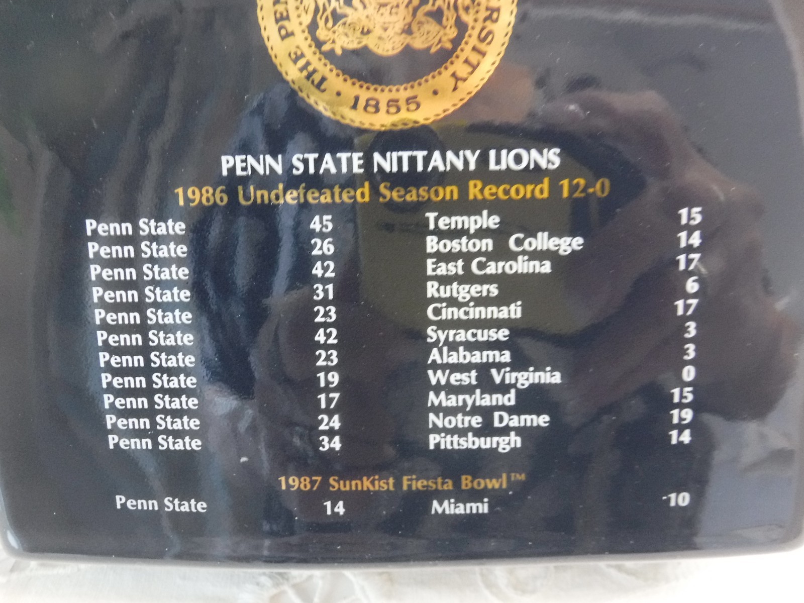 VINTAGE 1986 Penn State Nittany Lions National Champions Decanter~Michter's Dist