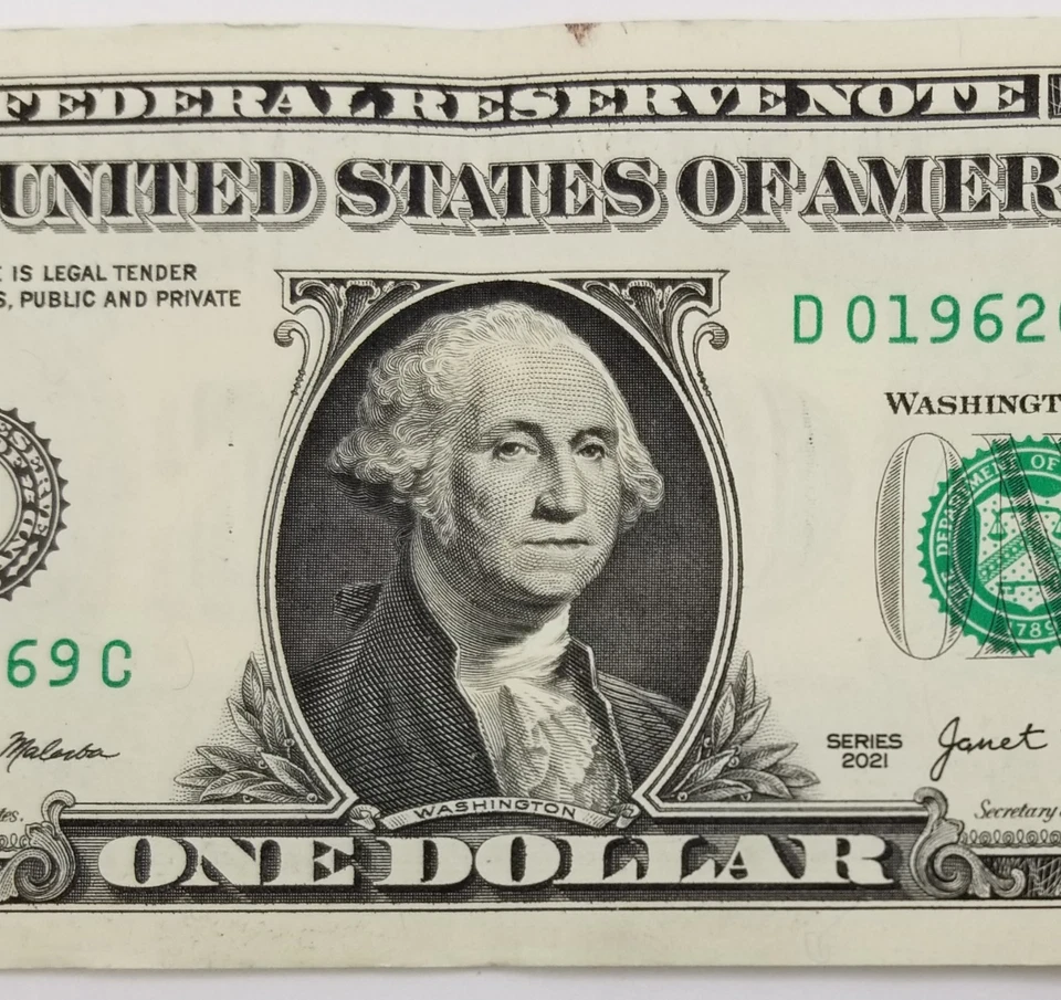 Birthday Note June 9, 1962 September 6, 1962 Serial Number US Dollar Bill 2017 D - Image 2 of 4