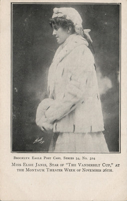 Elsie Janis The Vanderbilt Cup Montauk Theater Vaudeville Actress Postcard