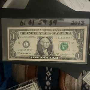 2013 US $1 Federal Reserve Note Banknote L61615959F Circulated