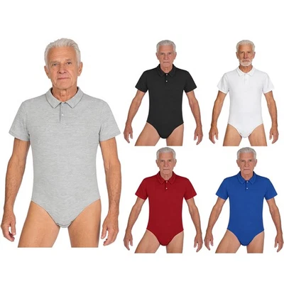 Herren Trikot Ältere Body Geknöpfter Schritt Nachtwäsche Party Jumpsuit Outfit - Bild 1 von 3
