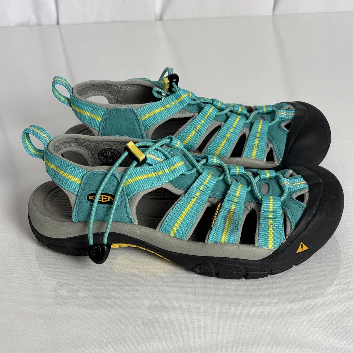 Brand New Keen Outdoor Sport Sandals, Blue with Yellow Accents Women main image 4
