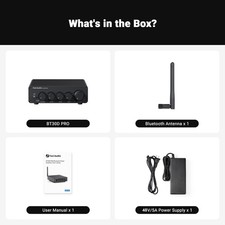 Fosi Audio BT30D PRO Bluetooth 5.0 Amplifier 2.1CH TPA3255 165Wx2 350W