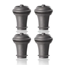 Vacu Vin Wine Saver Vacuum Stoppers - Set of 4 - Gray - for Wine Bottles - Ke...
