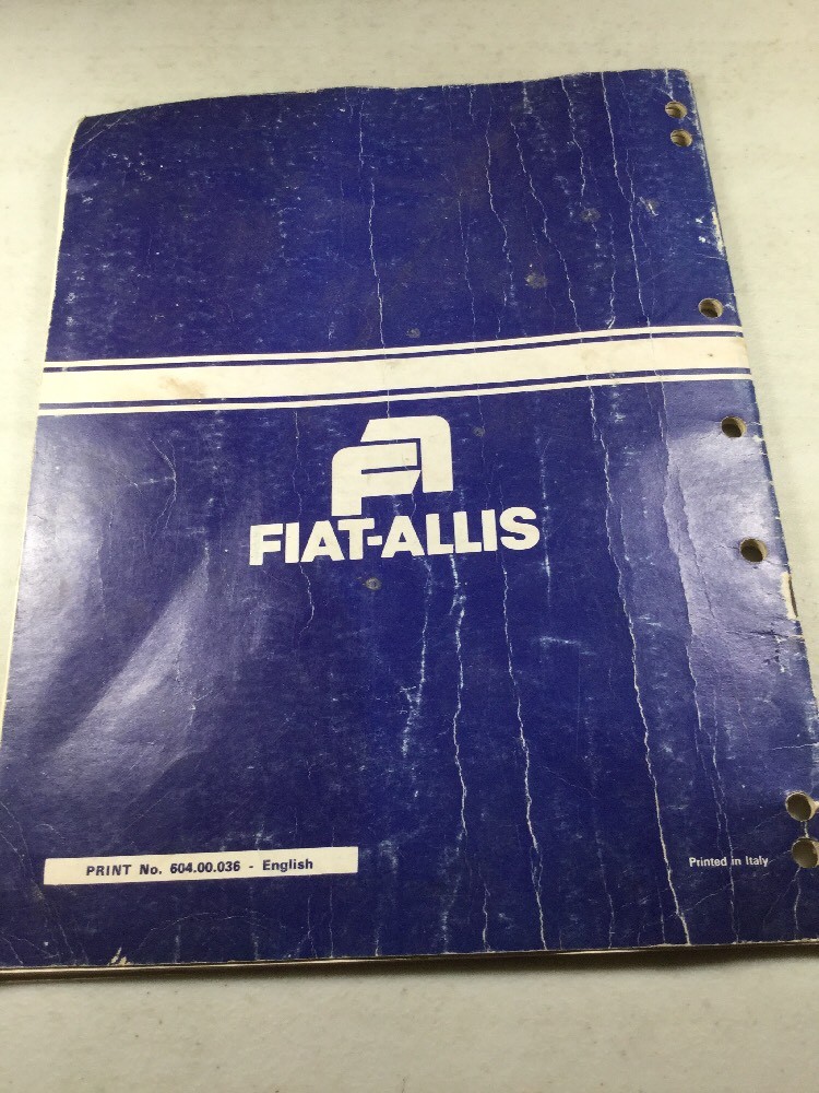 Manuale D'Uso E Manutenzione Per Fiat Allis FL9 – Libretto Istruzioni Operatore Su CD