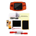 GBA 10 Levels Brightness V2 IPS Backlight LCD Mod & Shell With Clear Red Buttons