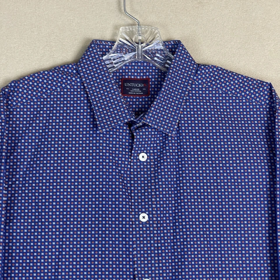 UNTUCKit Shirt Mens Large Purple Casual Long Sleeve Button Front Workwear Adult - Image 2 of 4