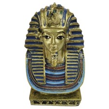 Vintage Egyptian Ancient Cleopatra Pharaoh Coffin Resin Figurine Retro Statue
