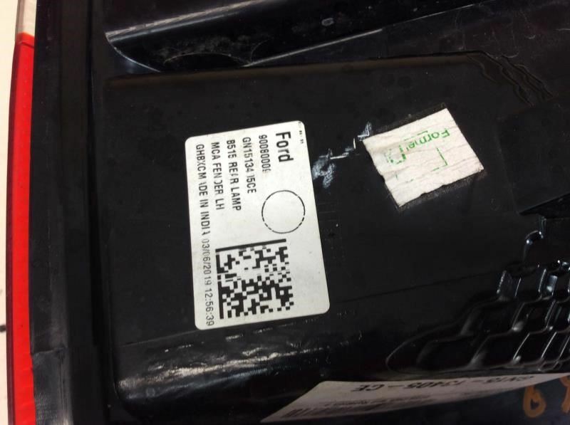 18 19 20 Ford Ecosport Quarter Panel Mounted Left Tail Light Lamp