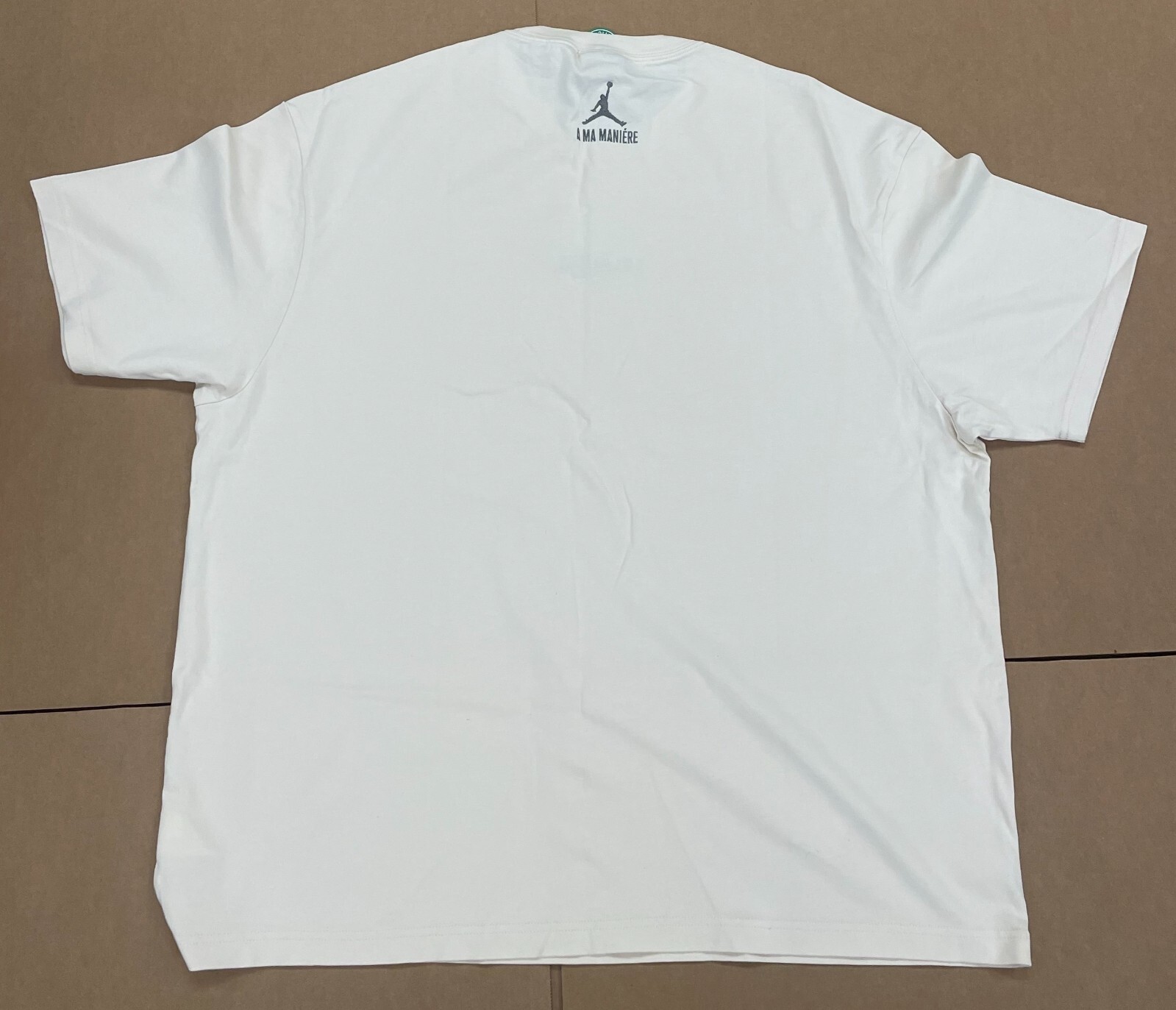 OFF WHITE X NIKE MAGLIETTA NIKE AIR JORDAN X A MA MANIERE LOGO NATURALE BIANCO SPORCO TAGLIA XXL