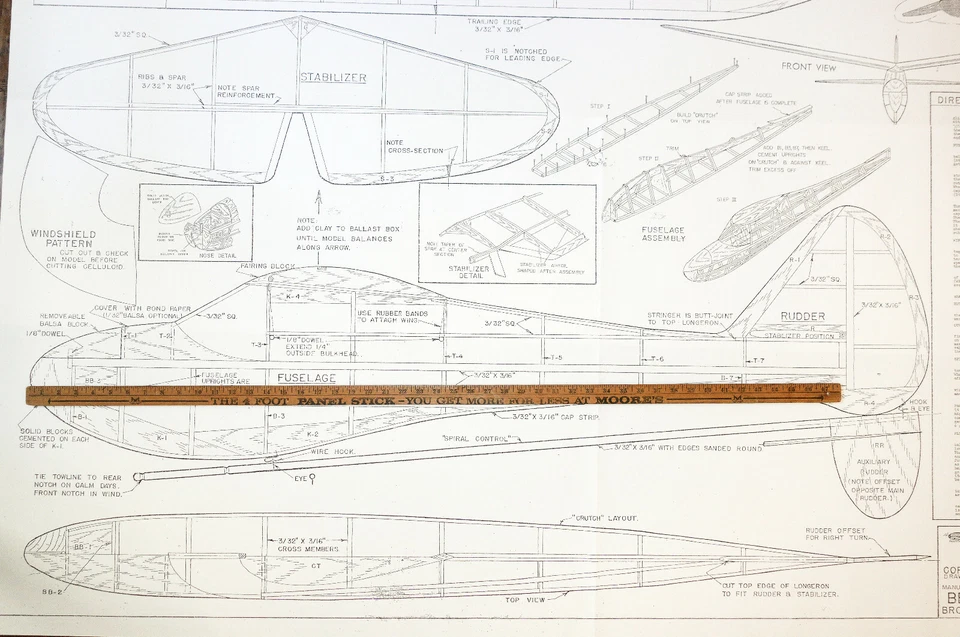 Berkeley SINBAD 93 PLAN + PARTS PATTERNS Enlarged to 93” From SINBAD 40” PLAN - Image 4 of 4