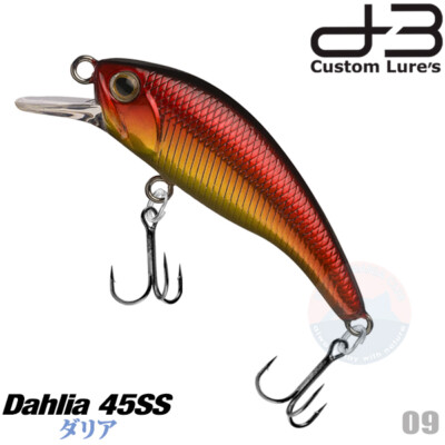 D-3 Custom DAHLIA 45SS 4.5 g, 45 mm Assorted Colors Trout Sinking Minnow