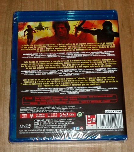Rambo la Tilogia Blu-Ray Nuevo Sellado 3 Peliculas Restauracion 2K - Imagen 2 de 4