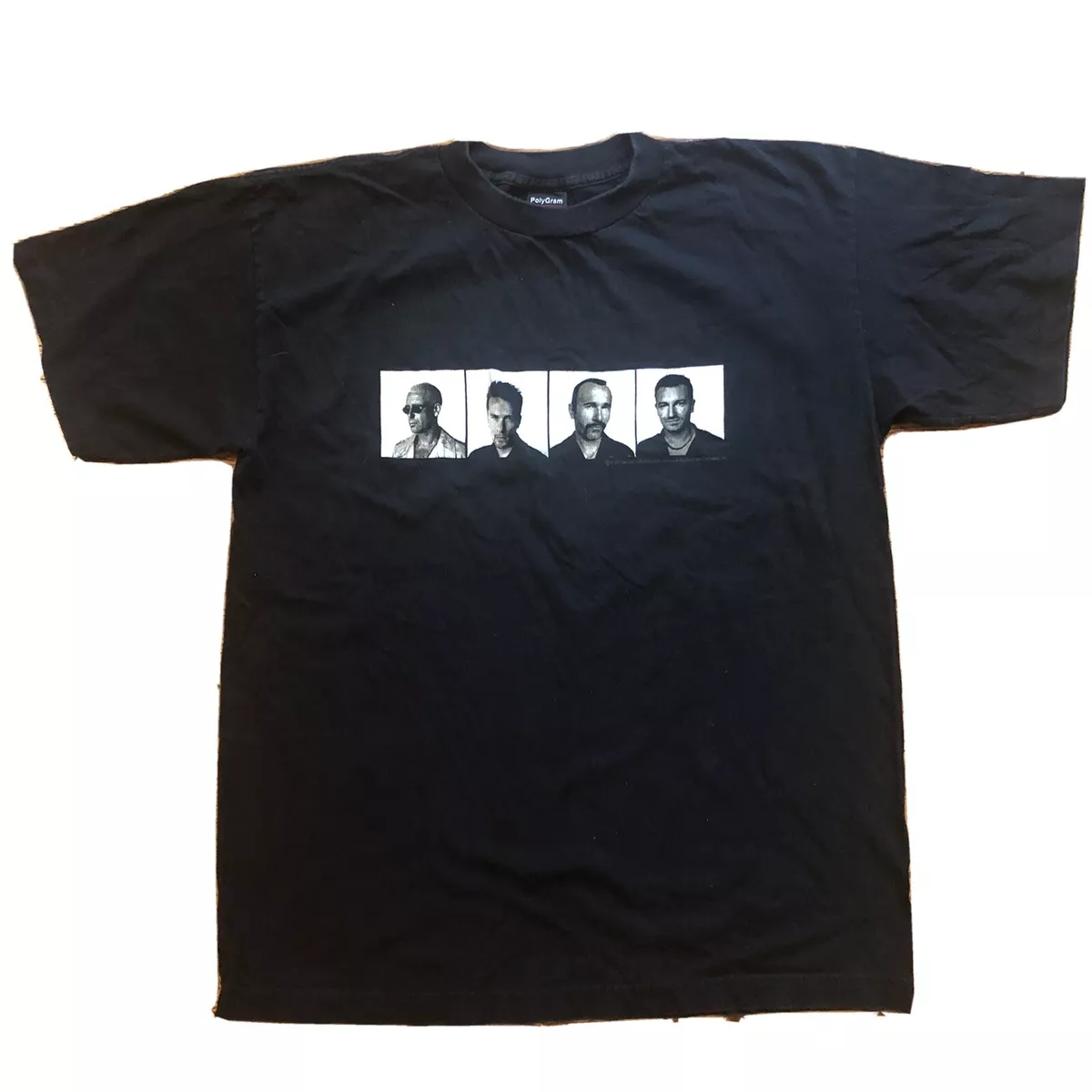 Vintage 90s U2 Band Tee Pop Mart 1997 Tour Shirt Polygram Large Rare Authentic