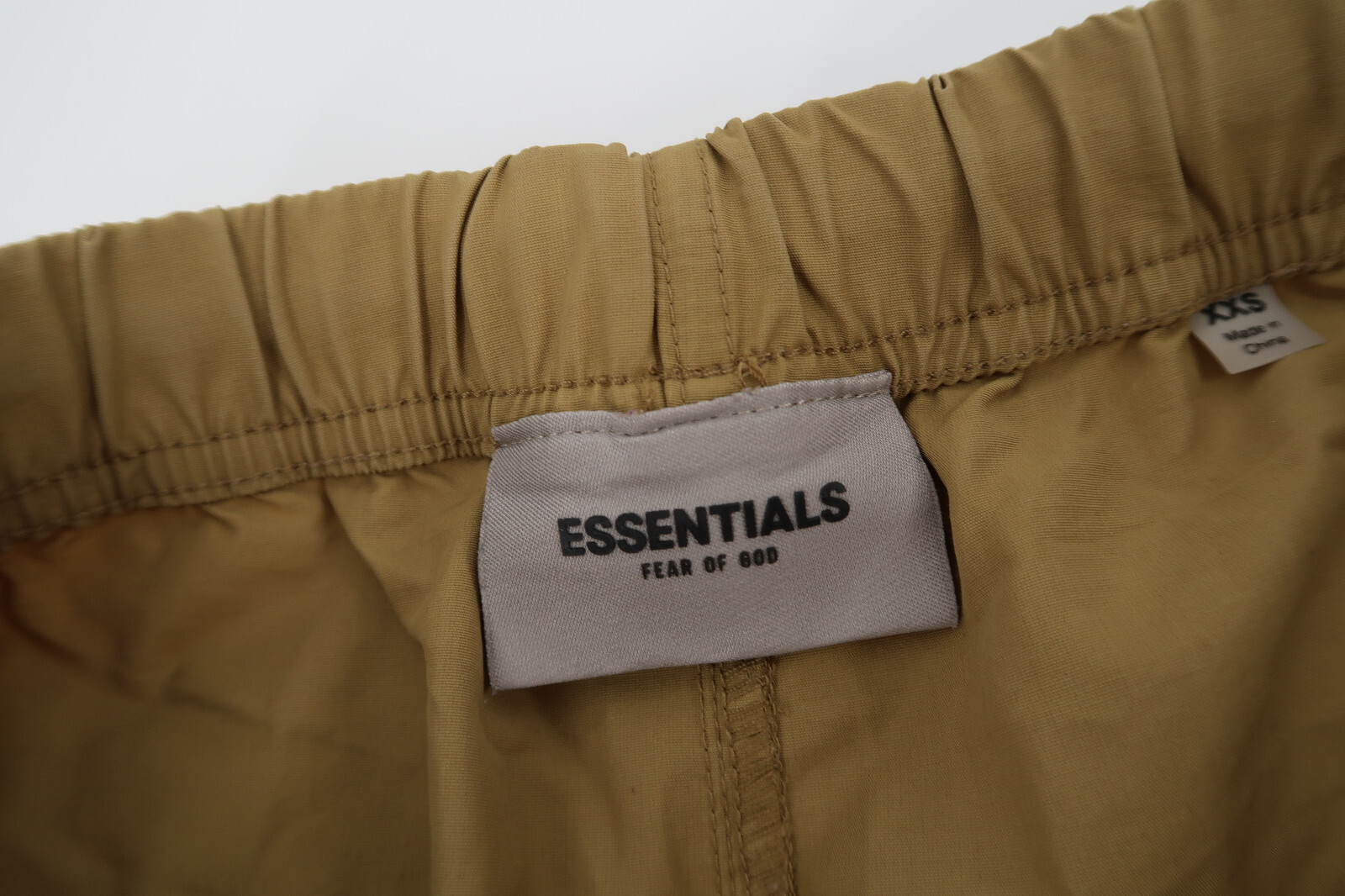Fear of God Essentials Track Lounge Pants Khaki Drawstring Nylon Cotton Size XXS thumbnail 3