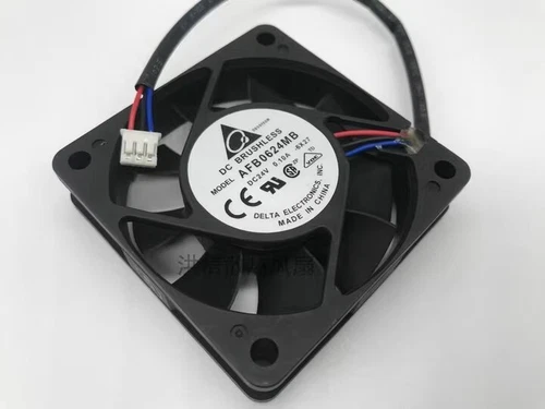 Delta AFB0624MB DC24V 0.10A 60 * 60 * 15MM 3-Pin inverter cooling fan